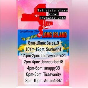 Tri-State NY, NJ & CT Hosts Share Show Marathon!  Monday November 25!